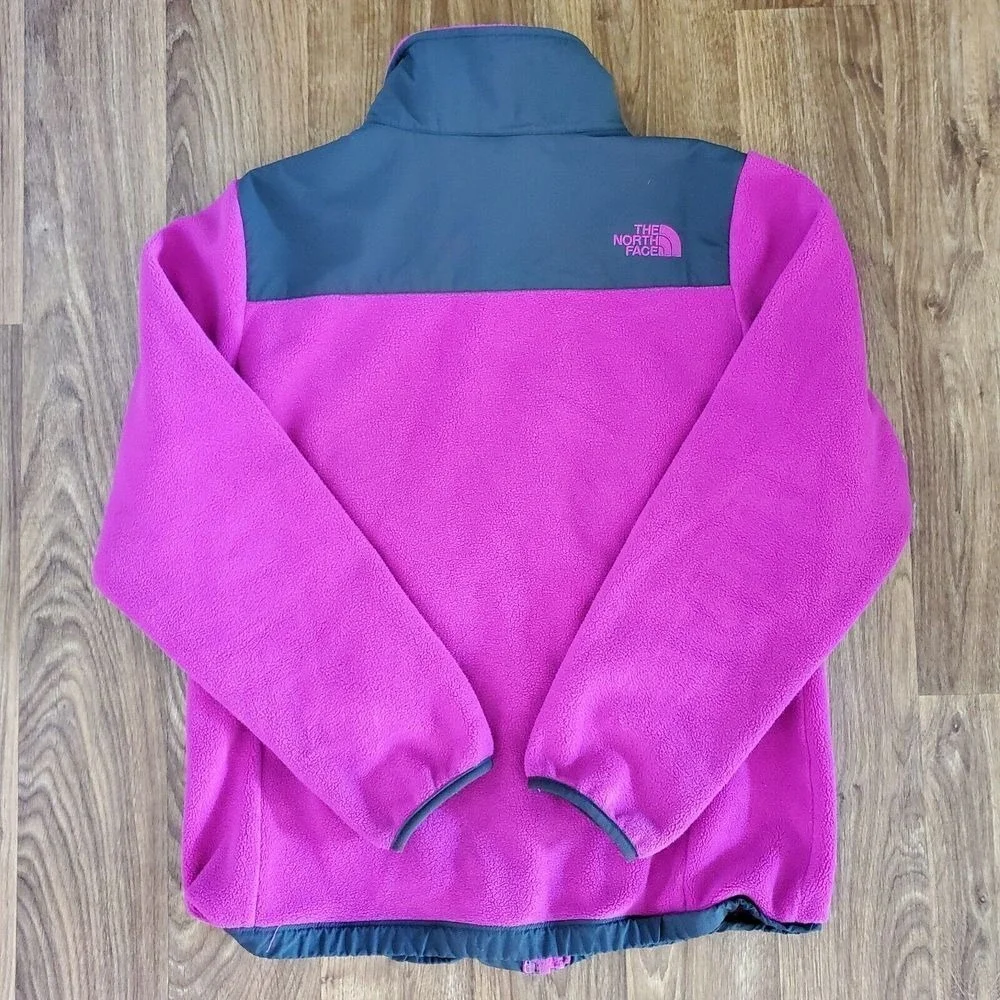 The North Face Jacket Girls XL Pink Grey Full Zip‎ Fleece Hiking